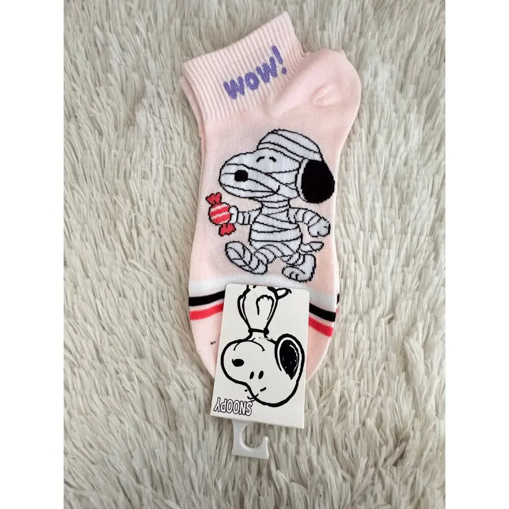 Snoopy ankle socks set of 2 with Snoopy graphic cotton blend